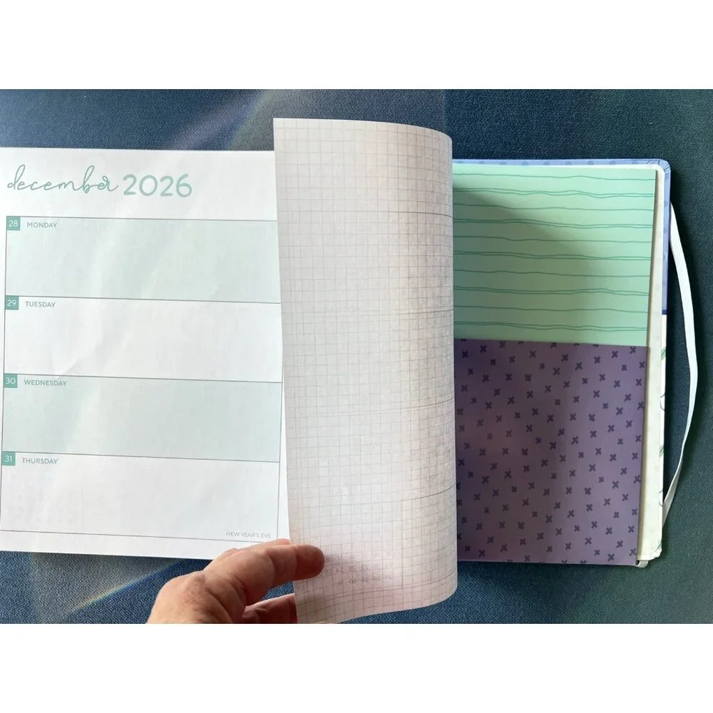 2026 Planner BLUE BOWS FLOWER Daily Weekly Weekly Planning Note 9